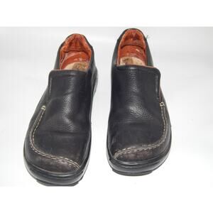 Tsubo Men Black Leather Loafer Shoe Size 10